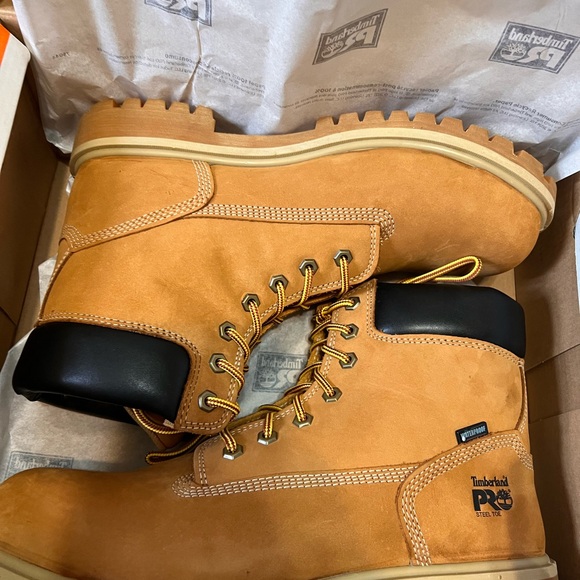 Brand New ! Women's Timberland Pro Wheat 6” Steel Safety Toe Boots-Size 11 - Picture 5 of 6